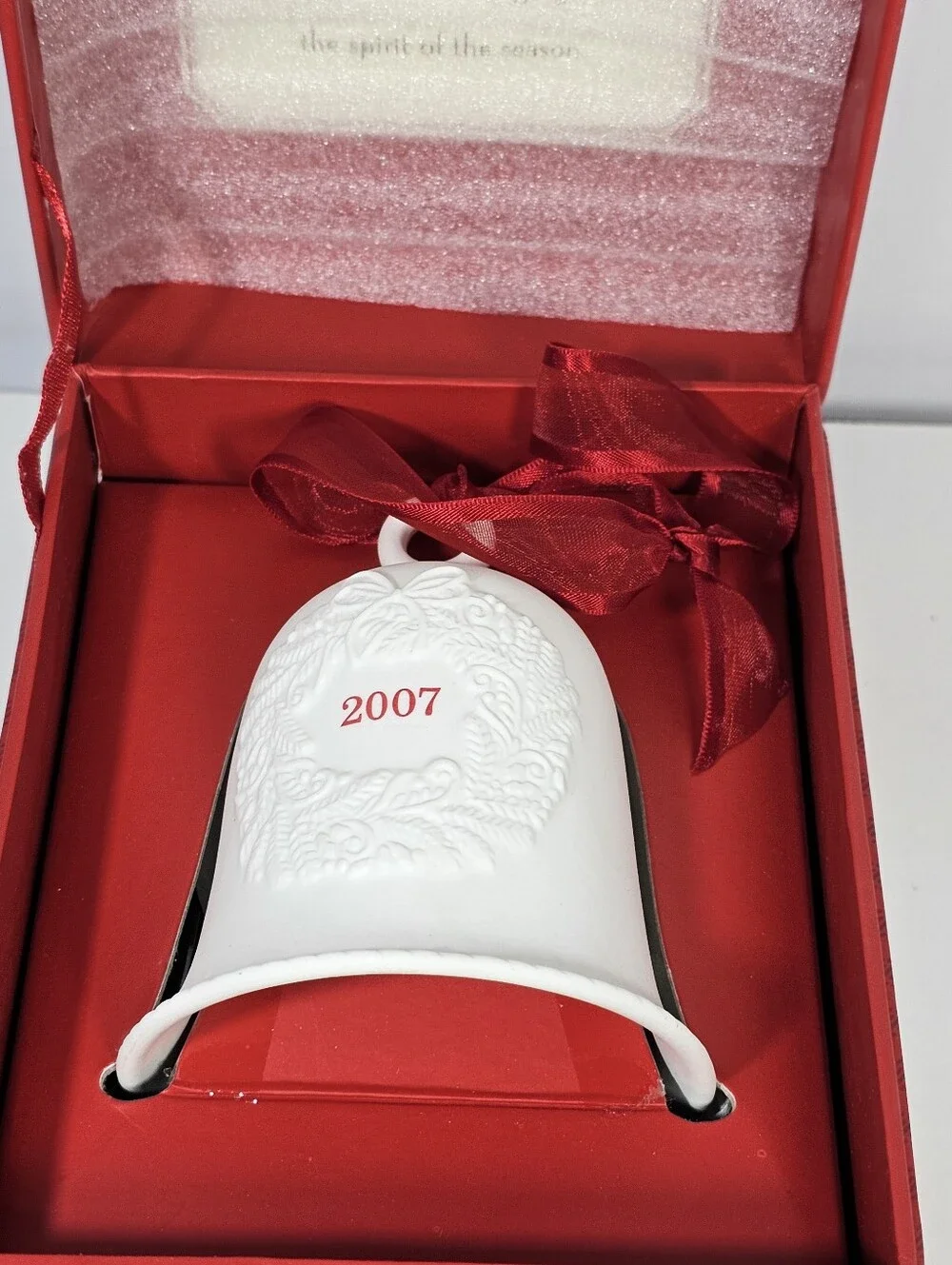 2007 Hallmark Porcelain Dated Bell Christmas ornament.